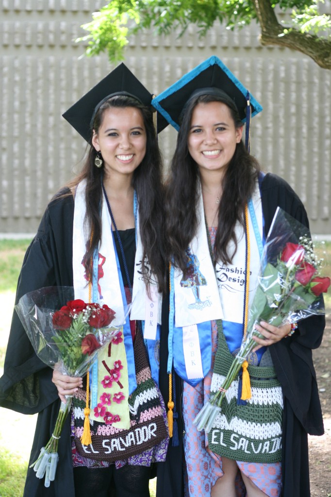 I am wearing Audrey's dress under my graduation gown! I am glad that the dress was able to be a part of that special day—June 2012