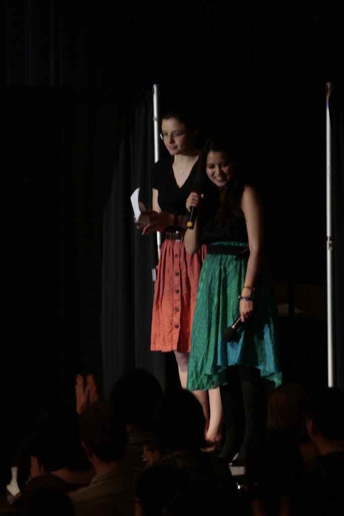 This photo was taken at the beginning of the Signature Collections fashion show at UC Davis. Even though everything leading up to this day was extremely stressful, this was the moment where I would debut my zero-waste collection along with my fellow classmates and their creative collections. I invited Audrey to the show and was very excited to see that she came with her mom. She looked for me at the end of the show and gave me a warm hug and congratulated me. She also noticed that I was wearing one of her dresses. I was happy that she noticed I was wearing one of her dresses on that special day—April 2012