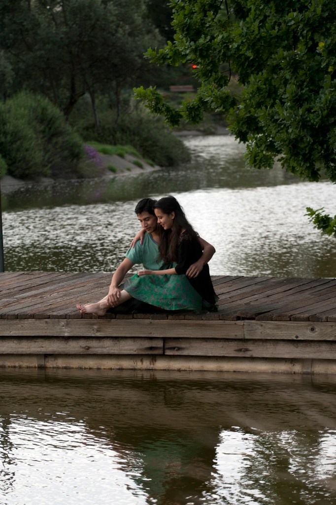 This was one of the first dresses I bought from Audrey in Spring 2009. I was very exited to wear it to the Arboretum with David. We were sitting on a dock and he was helping me get up. At this point I was trying to finish my senior collection and I was really stressed out, it was nice to take time to think of which dress I wanted to wear to go to the Arboretum for a short break. I like how this dress was able to act as a stress-reliever when I really needed it—March 2012