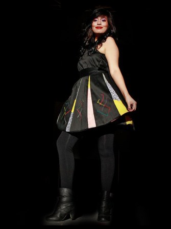 Modeled by Esmeralda Medina; Designed by Helen, 2011