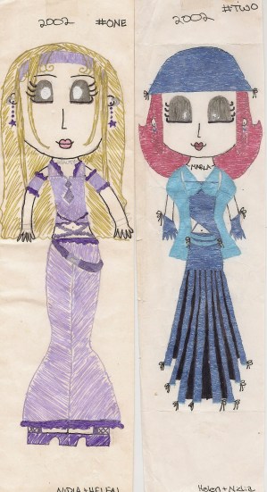 Drawn by Helen and Nidia   at age 12
