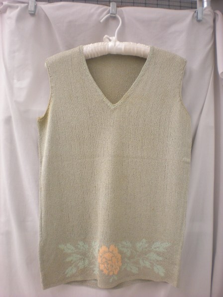 Stockinette knitted blouse; Part of 3-piece ensemble; Owned by Mrs. Gertrude Remey 1931-1932