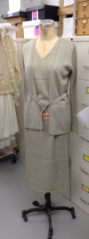 3 piece ensemble on a dress form